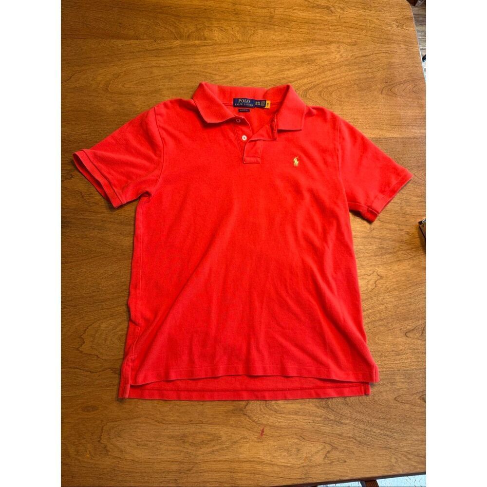 Polo Ralph Lauren Boy's Flame Classic Fit Short Sleeve Polo Shirt Red Size XL